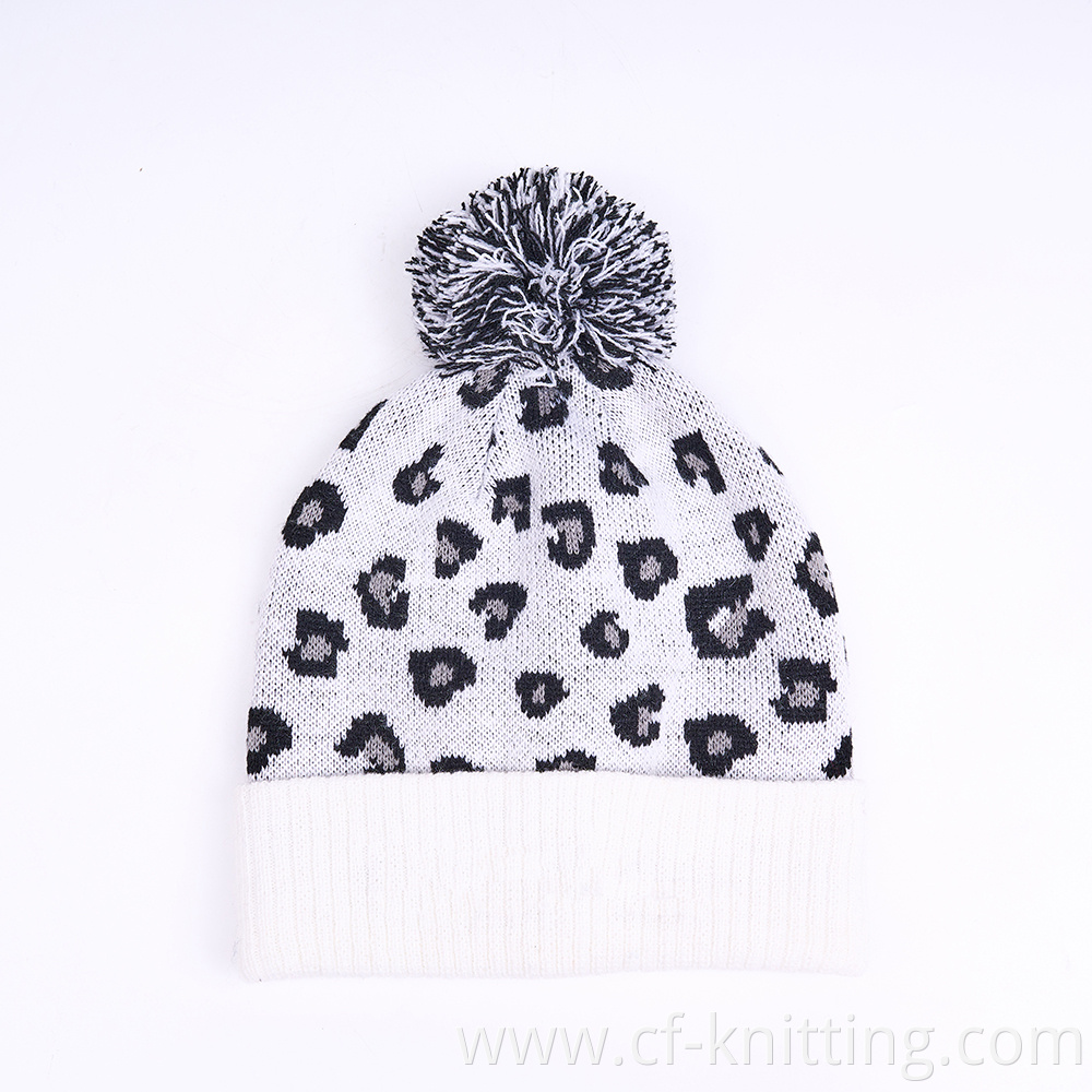 Jacquard knitted beanie for Adult
